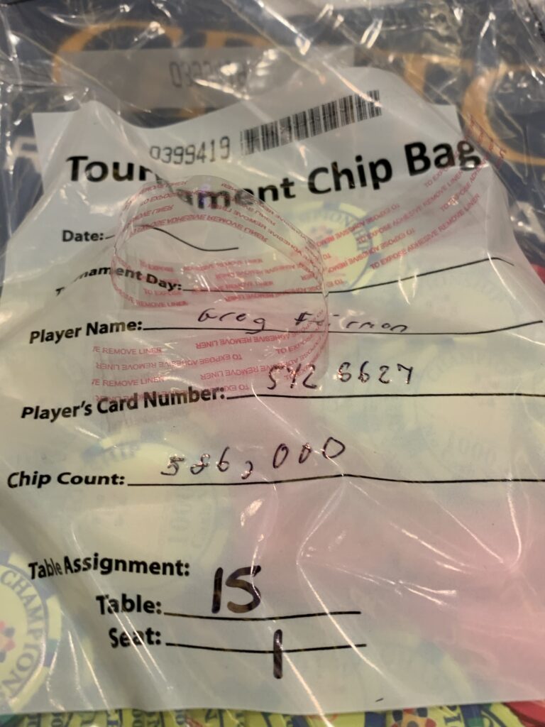 Top Gun Bags Top Flight E Chip Stack – 2nd Overall – Heading To Sunday’s Day 2 At Graton